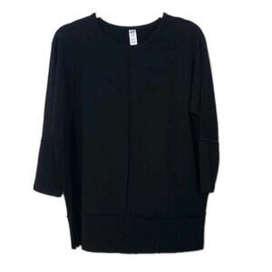 SPANX Women’s Size Small Sweatshirt Perfect Length Top Dolman 3/4 Sleeve Black